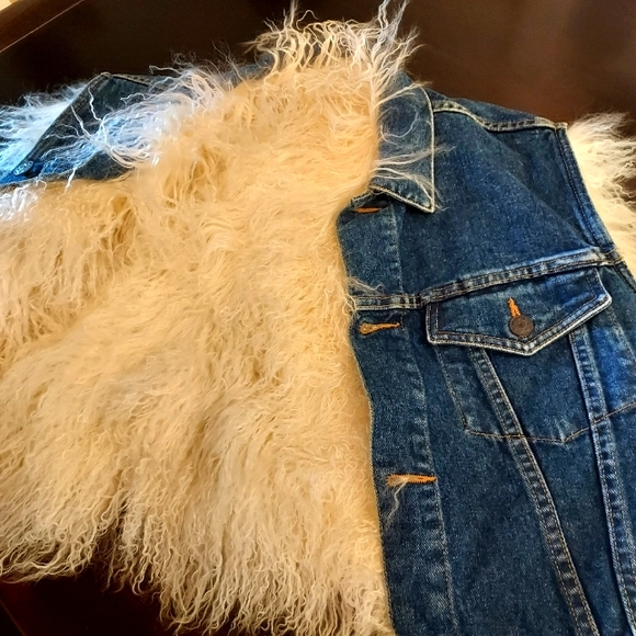 Mongolian Lambswool Jean Vest by Dena New York: Made in USA. NWT. - Picture 1 of 12